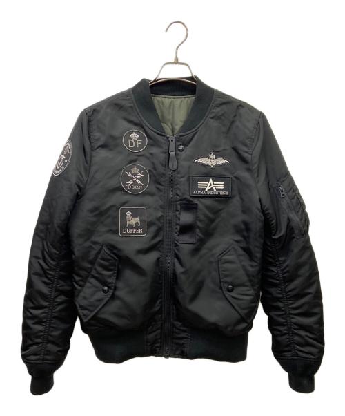 ALPHA（アルファ）ALPHA (アルファ) DUFFER (ダファー) ALPHA　DUFFER　MA-1ジャケット ブラック サイズ:Sの古着・服飾アイテム