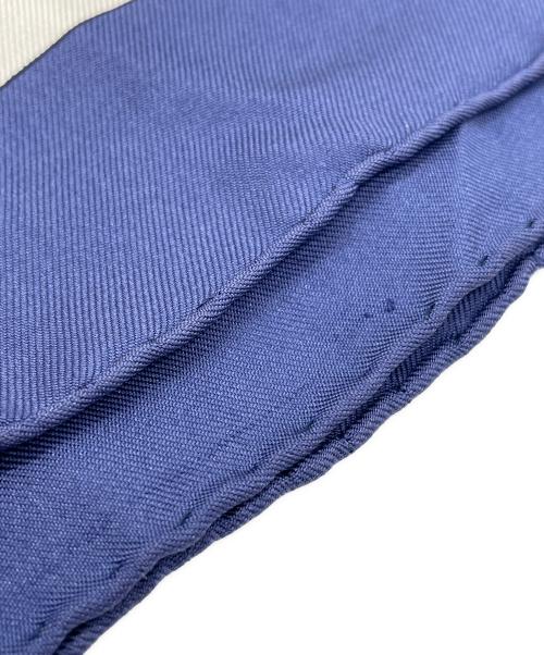 HERMES（エルメス）HERMES (エルメス) HERMES　カレ90  クリケティス　スカーフ ブルー×ホワイトの古着・服飾アイテム