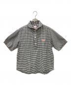 DANTONダントン）の古着「半袖シャツ」｜ブラック×ホワイト