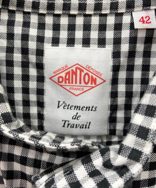 DANTON（ダントン）DANTON (ダントン) 半袖シャツ ブラック×ホワイト サイズ:SIZE42の古着・服飾アイテム
