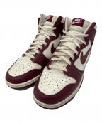 NIKEナイキ）の古着「NIKE   DUNK HIGH SAIL/TEAM RED-PALE IVORY   ハイカットスニーカー」｜ホワイト×ボルドー