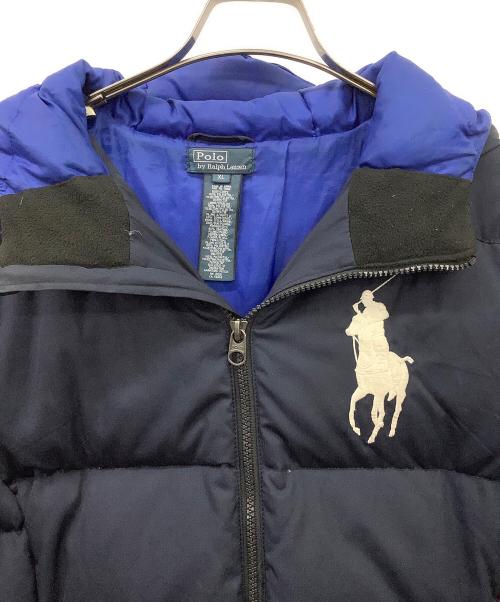 POLO RALPH LAUREN（ポロ・ラルフローレン）POLO RALPH LAUREN (ポロ・ラルフローレン) POLO RALPH LAUREN　ダウンジャケット ブラック×ブルー サイズ:XLの古着・服飾アイテム