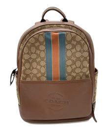 COACH（コーチ）の古着「COACH　シグネチャー　リュック」｜ブラウン
