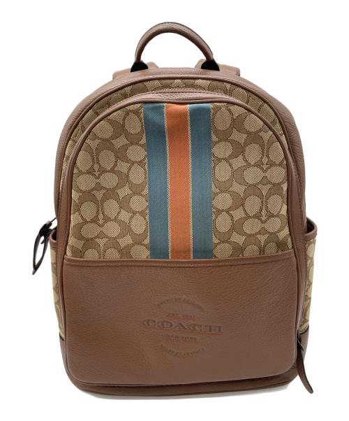 COACH（コーチ）COACH (コーチ) COACH　シグネチャー　リュック ブラウンの古着・服飾アイテム