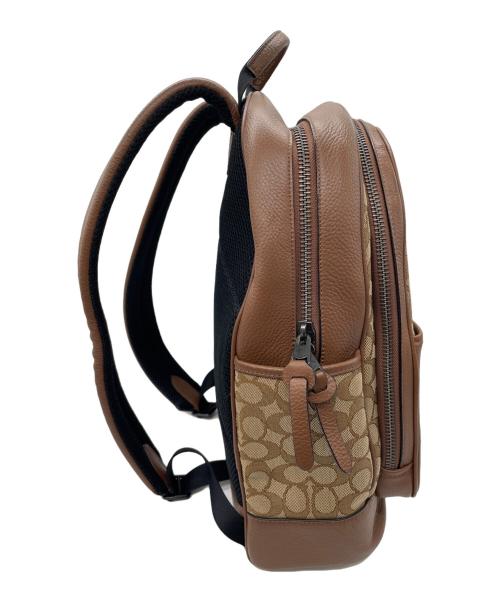 COACH（コーチ）COACH (コーチ) COACH　シグネチャー　リュック ブラウンの古着・服飾アイテム