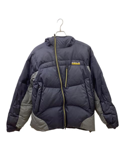 POLO SPORT（ポロスポーツ）POLO SPORT (ポロスポーツ) POLO SPORT　ダウンジャケット　90s　 ネイビー×グレー サイズ:Lの古着・服飾アイテム