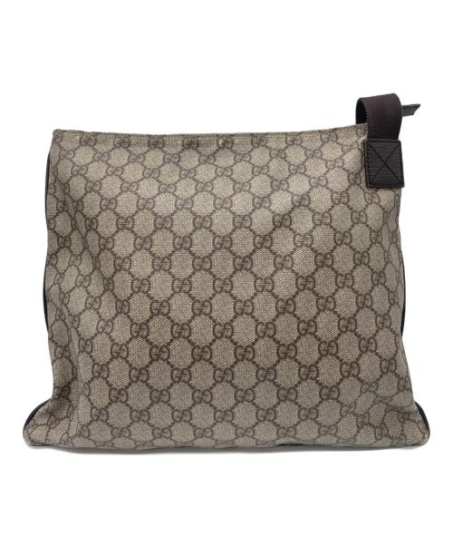 GUCCI（グッチ）GUCCI (グッチ) GUCCI　GGスプリーム　ショルダーバッグ ベージュ×ブラウンの古着・服飾アイテム