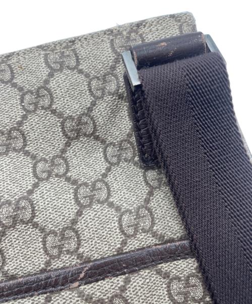 GUCCI（グッチ）GUCCI (グッチ) GUCCI　GGスプリーム　ショルダーバッグ ベージュ×ブラウンの古着・服飾アイテム
