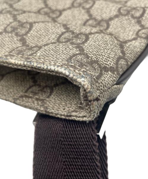 GUCCI（グッチ）GUCCI (グッチ) GUCCI　GGスプリーム　ショルダーバッグ ベージュ×ブラウンの古着・服飾アイテム