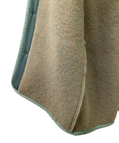 UNION（ユニオン）UNION (ユニオン) UNION　MUGILL　ノーカラーウールジャケット グリーン×ブラウン サイズ:3の古着・服飾アイテム