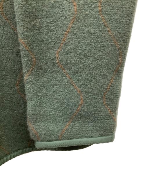 UNION（ユニオン）UNION (ユニオン) UNION　MUGILL　ノーカラーウールジャケット グリーン×ブラウン サイズ:3の古着・服飾アイテム