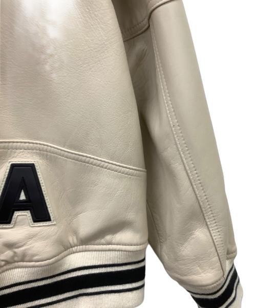 AVIREX（アヴィレックス）AVIREX (アヴィレックス) AVIREX　ライトシネチャーバーシティジャケット　レザージャケット アイボリー サイズ:Sの古着・服飾アイテム