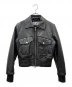 DIESELディーゼル）の古着「レザージャケット」｜ブラック