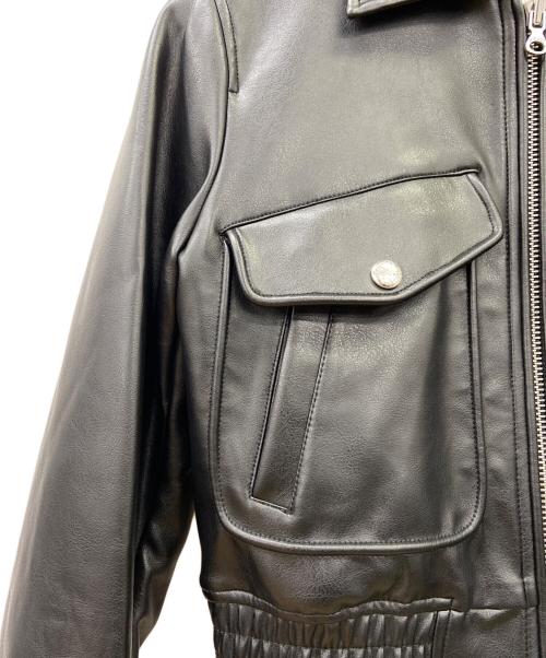 DIESEL（ディーゼル）DIESEL (ディーゼル) レザージャケット ブラック サイズ:Sの古着・服飾アイテム