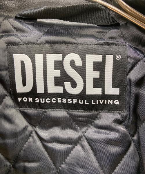 DIESEL（ディーゼル）DIESEL (ディーゼル) レザージャケット ブラック サイズ:Sの古着・服飾アイテム