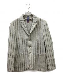 Orazio（オラッツィオ）の古着「orazio　コットンリネン3Bテーラードジャケット」｜グレー×イエロー