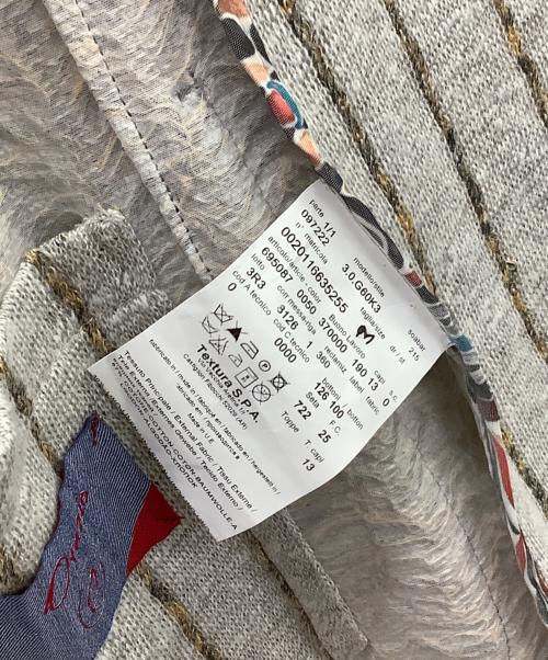 Orazio（オラッツィオ）Orazio (オラッツィオ) orazio　コットンリネン3Bテーラードジャケット グレー×イエロー サイズ:Mの古着・服飾アイテム