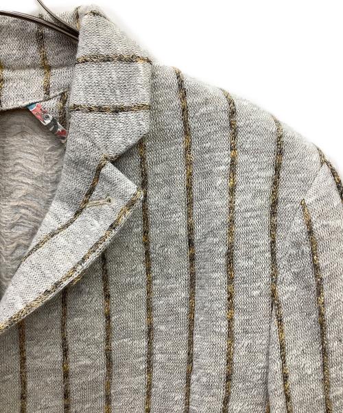 Orazio（オラッツィオ）Orazio (オラッツィオ) orazio　コットンリネン3Bテーラードジャケット グレー×イエロー サイズ:Mの古着・服飾アイテム