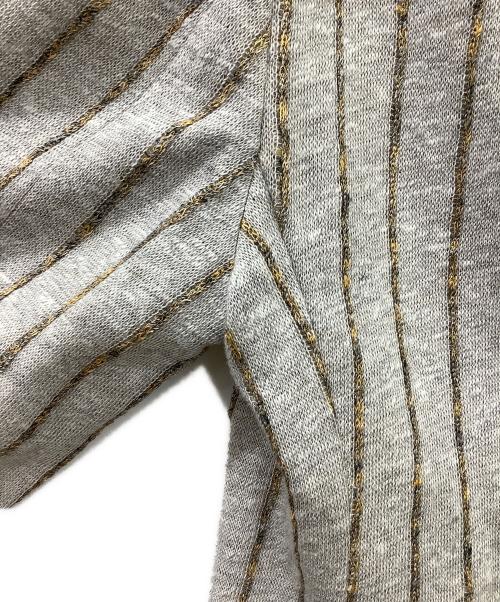 Orazio（オラッツィオ）Orazio (オラッツィオ) orazio　コットンリネン3Bテーラードジャケット グレー×イエロー サイズ:Mの古着・服飾アイテム