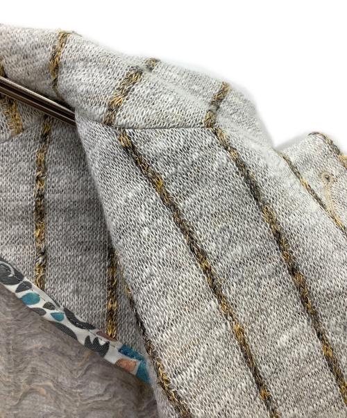 Orazio（オラッツィオ）Orazio (オラッツィオ) orazio　コットンリネン3Bテーラードジャケット グレー×イエロー サイズ:Mの古着・服飾アイテム