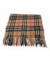 Burberry's（バーバリーズ）の古着「Burberry's　ノバチェック　カシミヤマフラー」｜ブラウン×ブラック