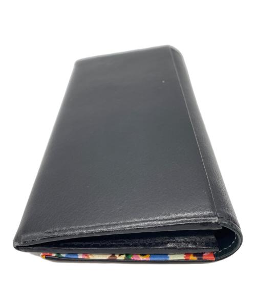 PAUL SMITH（ポールスミス）PAUL SMITH (ポールスミス) Paul Smith　マーガレットプリントトリム　長財布 ブラックの古着・服飾アイテム