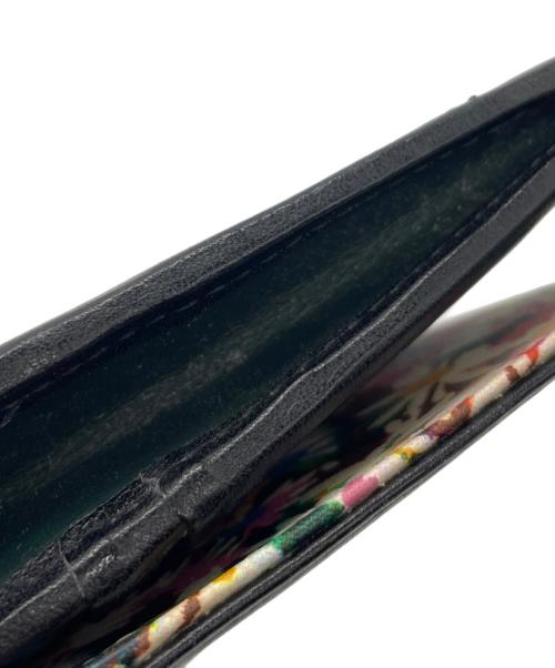 PAUL SMITH（ポールスミス）PAUL SMITH (ポールスミス) Paul Smith　マーガレットプリントトリム　長財布 ブラックの古着・服飾アイテム