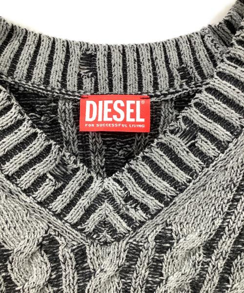 DIESEL（ディーゼル）DIESEL (ディーゼル) DIESEL　M-OXIAニット グレー サイズ:XSの古着・服飾アイテム