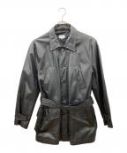 PAUL SMITHポールスミス）の古着「Paul Smith　カウレザージャケット」｜ブラック