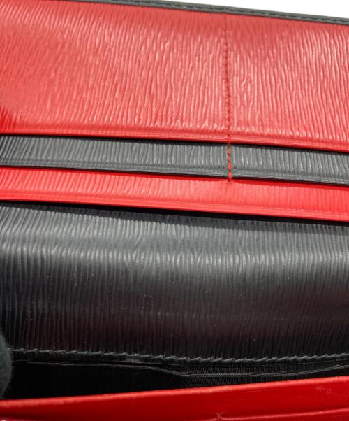 PRADA（プラダ）PRADA (プラダ) PRADA　サフィアーノ　長財布 ブラック×レッドの古着・服飾アイテム