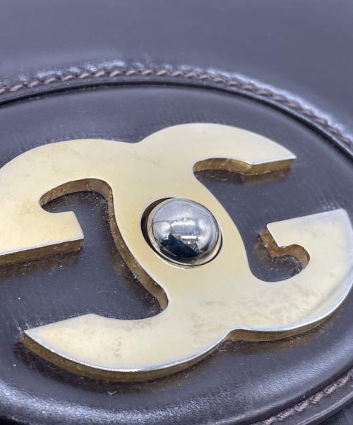 GUCCI（グッチ）GUCCI (グッチ) OLD GUCCI　GGロッキング　セミショルダーバッグ ブラウン×ゴールドの古着・服飾アイテム