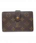 LOUIS VUITTONルイ ヴィトン）の古着「LOUIS VUITTON　モノグラム　ポルトフォイユ・ヴィエノワ　がま口財布」｜ブラウン