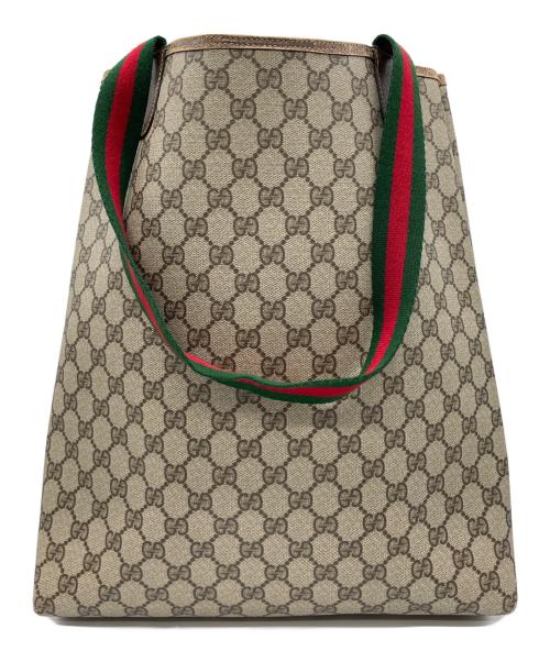 OLD GUCCI（グッチ）OLD GUCCI (グッチ) OLD GUCCI　39.02.003　シェリーライン　GG　トートバッグ ブラウンの古着・服飾アイテム