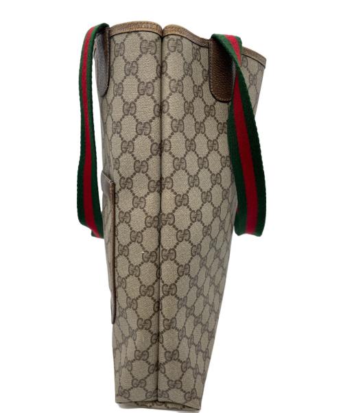 OLD GUCCI（グッチ）OLD GUCCI (グッチ) OLD GUCCI　39.02.003　シェリーライン　GG　トートバッグ ブラウンの古着・服飾アイテム