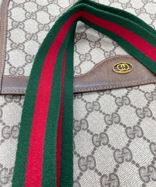 OLD GUCCI（グッチ）OLD GUCCI (グッチ) OLD GUCCI　39.02.003　シェリーライン　GG　トートバッグ ブラウンの古着・服飾アイテム