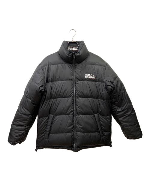 FIRST DOWN（ファーストダウン）FIRST DOWN (ファーストダウン) リバーシブルダウンジャケット カーキ×ブラック サイズ:XLの古着・服飾アイテム