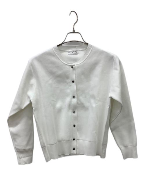 CAST:（キャスト）CAST： (キャスト) 厚手カーディガン ホワイト サイズ:M 未使用品の古着・服飾アイテム