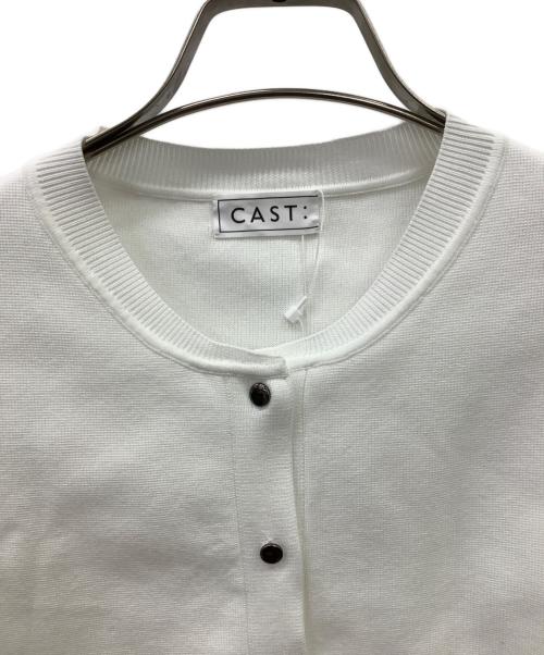 CAST:（キャスト）CAST： (キャスト) 厚手カーディガン ホワイト サイズ:M 未使用品の古着・服飾アイテム