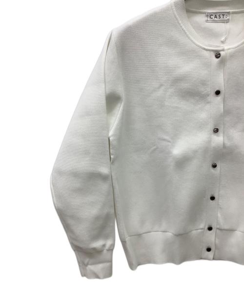 CAST:（キャスト）CAST： (キャスト) 厚手カーディガン ホワイト サイズ:M 未使用品の古着・服飾アイテム