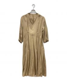 SALON（サロン）の古着「長袖ワンピース」｜ベージュ