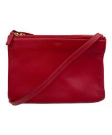 CELINE（セリーヌ）の古着「CELINE　トリオスモール　ショルダーバッグ」｜レッド