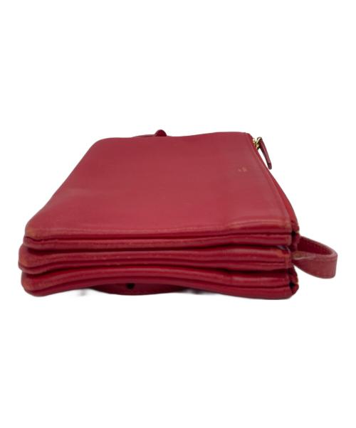 CELINE（セリーヌ）CELINE (セリーヌ) CELINE　トリオスモール　ショルダーバッグ レッドの古着・服飾アイテム