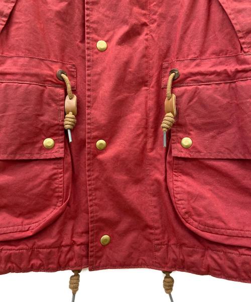 RRL（ダブルアールエル）RRL (ダブルアールエル) オイルドクロスフーデットジャケット レッド×グリーン サイズ:XSの古着・服飾アイテム