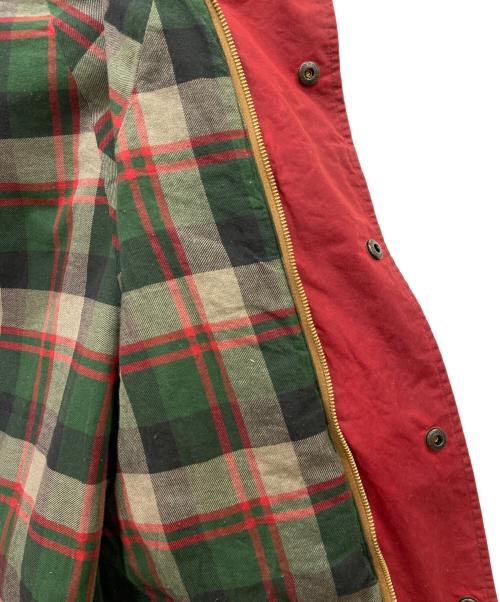 RRL（ダブルアールエル）RRL (ダブルアールエル) オイルドクロスフーデットジャケット レッド×グリーン サイズ:XSの古着・服飾アイテム