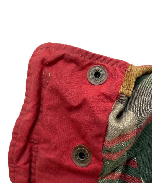 RRL（ダブルアールエル）RRL (ダブルアールエル) オイルドクロスフーデットジャケット レッド×グリーン サイズ:XSの古着・服飾アイテム