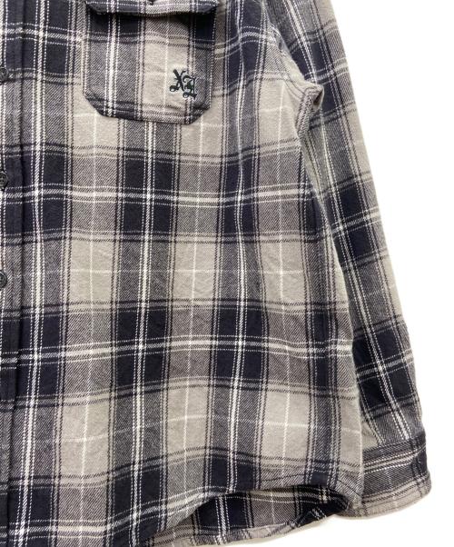 X-LARGE（エクストララージ）X-LARGE (エクストララージ) X-LARGE　シャツジャケット グレー×ブルー サイズ:Lの古着・服飾アイテム