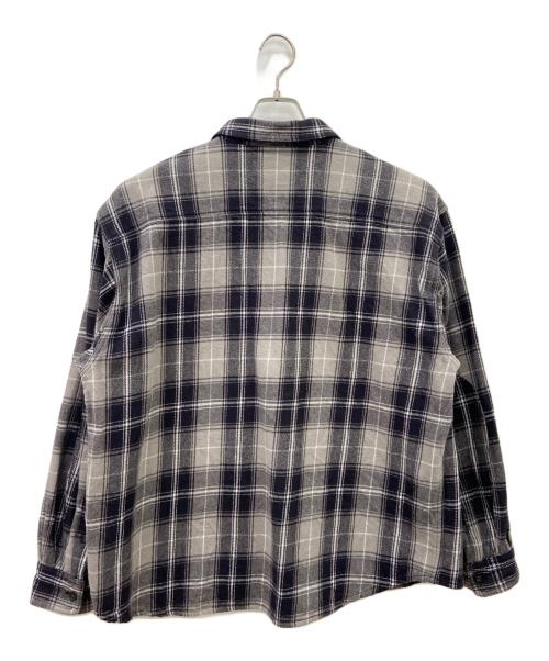 X-LARGE（エクストララージ）X-LARGE (エクストララージ) X-LARGE　シャツジャケット グレー×ブルー サイズ:Lの古着・服飾アイテム