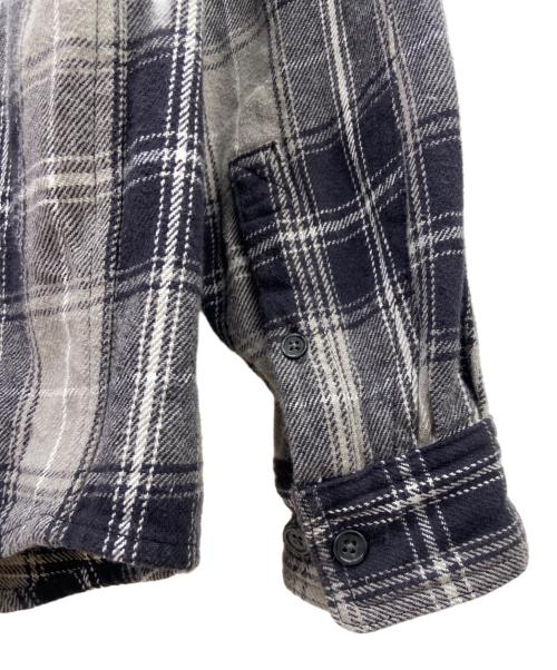 X-LARGE（エクストララージ）X-LARGE (エクストララージ) X-LARGE　シャツジャケット グレー×ブルー サイズ:Lの古着・服飾アイテム