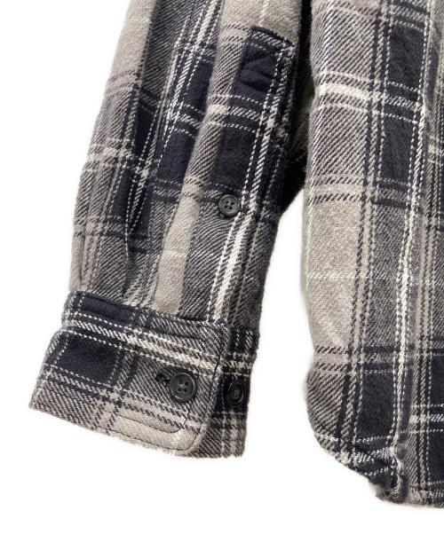 X-LARGE（エクストララージ）X-LARGE (エクストララージ) X-LARGE　シャツジャケット グレー×ブルー サイズ:Lの古着・服飾アイテム