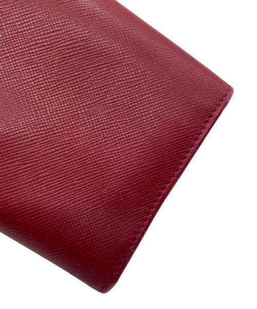 PRADA（プラダ）PRADA (プラダ) PRADA 　3つ折り財布 レッドの古着・服飾アイテム